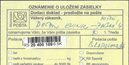 Ozn�menie o&nbsp;ulo�en� z�sielky tla�ivo �.&nbsp;11-064 (pokra�ovanie)